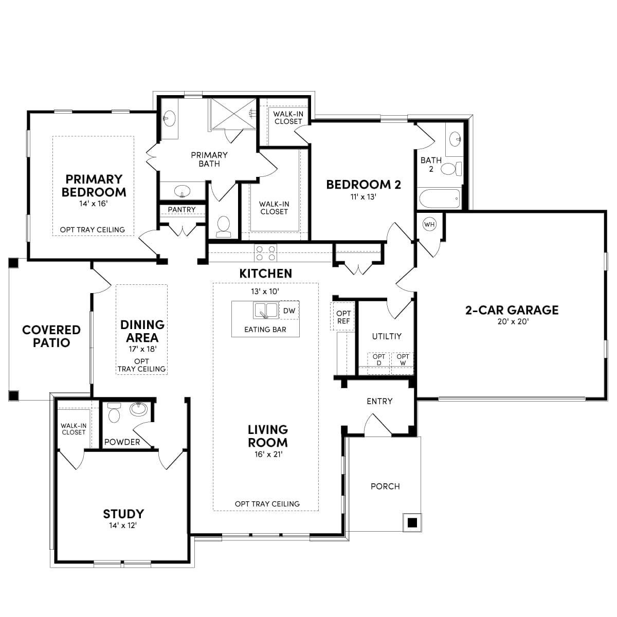Living area at 124 Antoinette Way Unit #102 - 2 bed 2 bath home