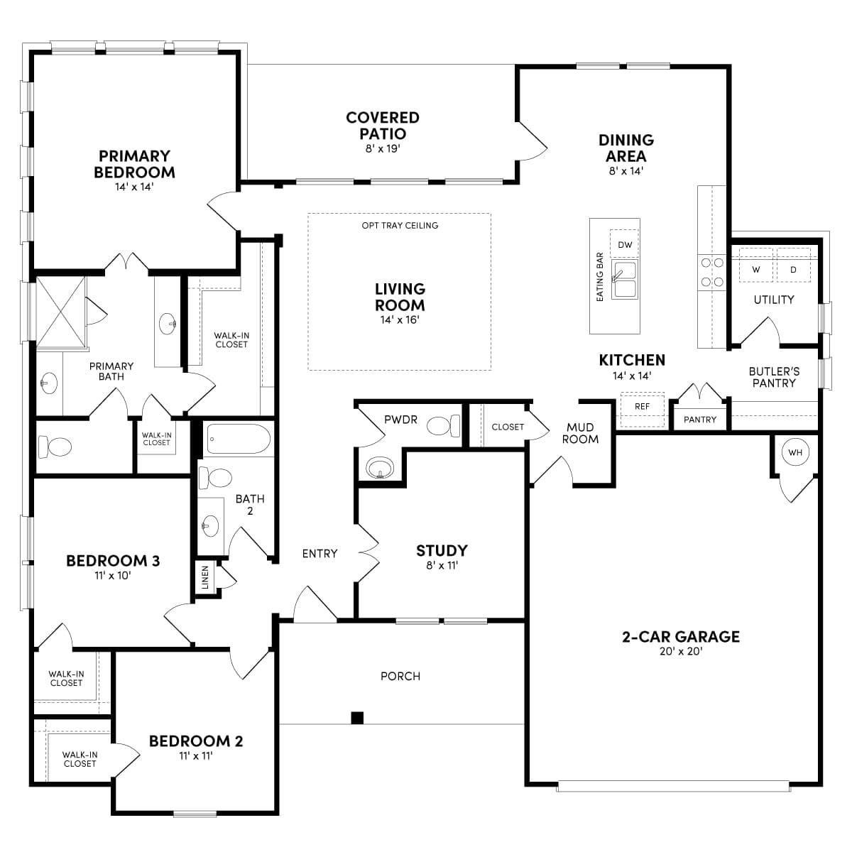 Living area at 124 Antoinette Way Unit #103 - 3 bed 2 bath home
