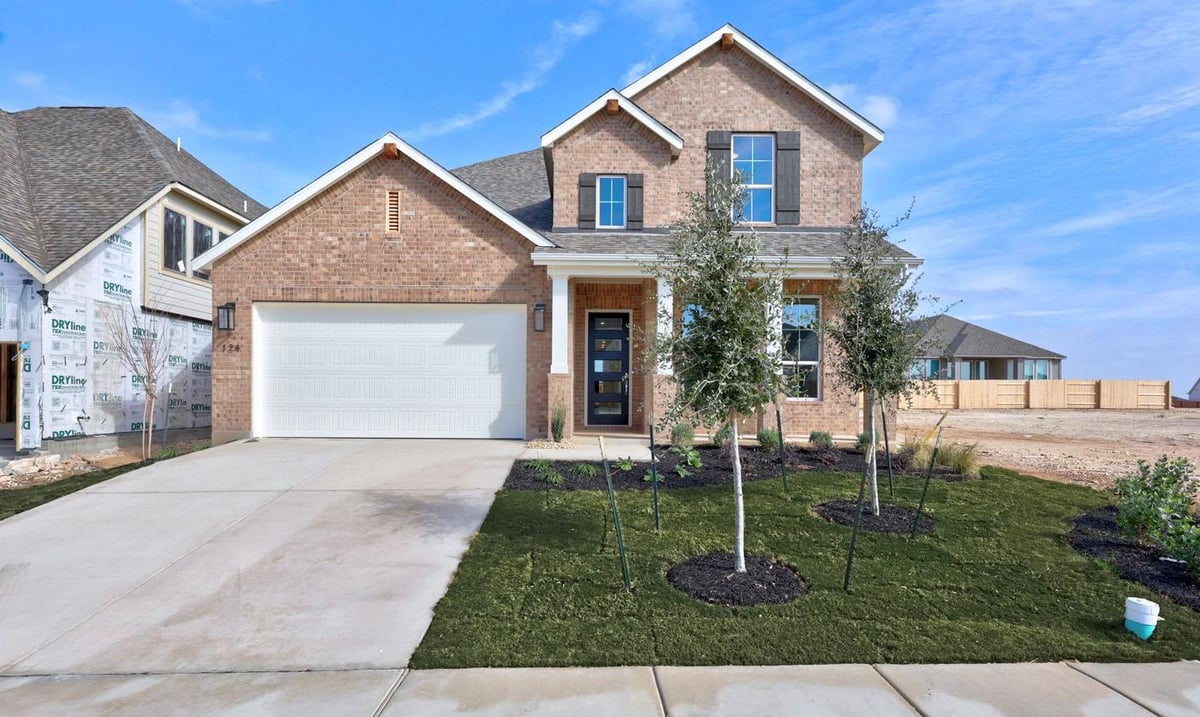 View 124 Top View Dr in Lariat 124 Top View Dr - front exterior - Luxury home in Lariat, Liberty Hill, TX