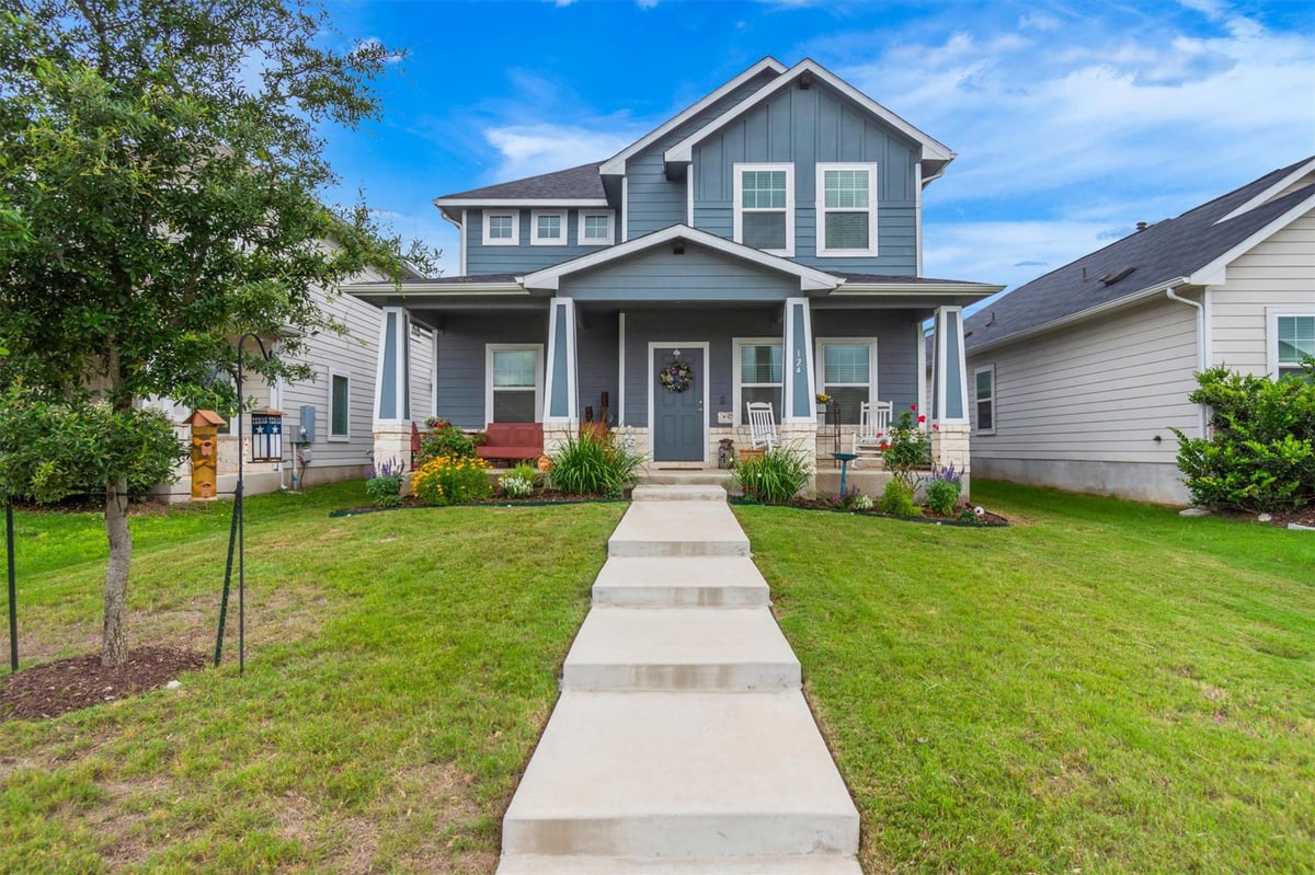 View 124 Zion DR in Paramount Sec One 124 Zion DR - front exterior - Luxury home in Paramount Sec One, Kyle, TX