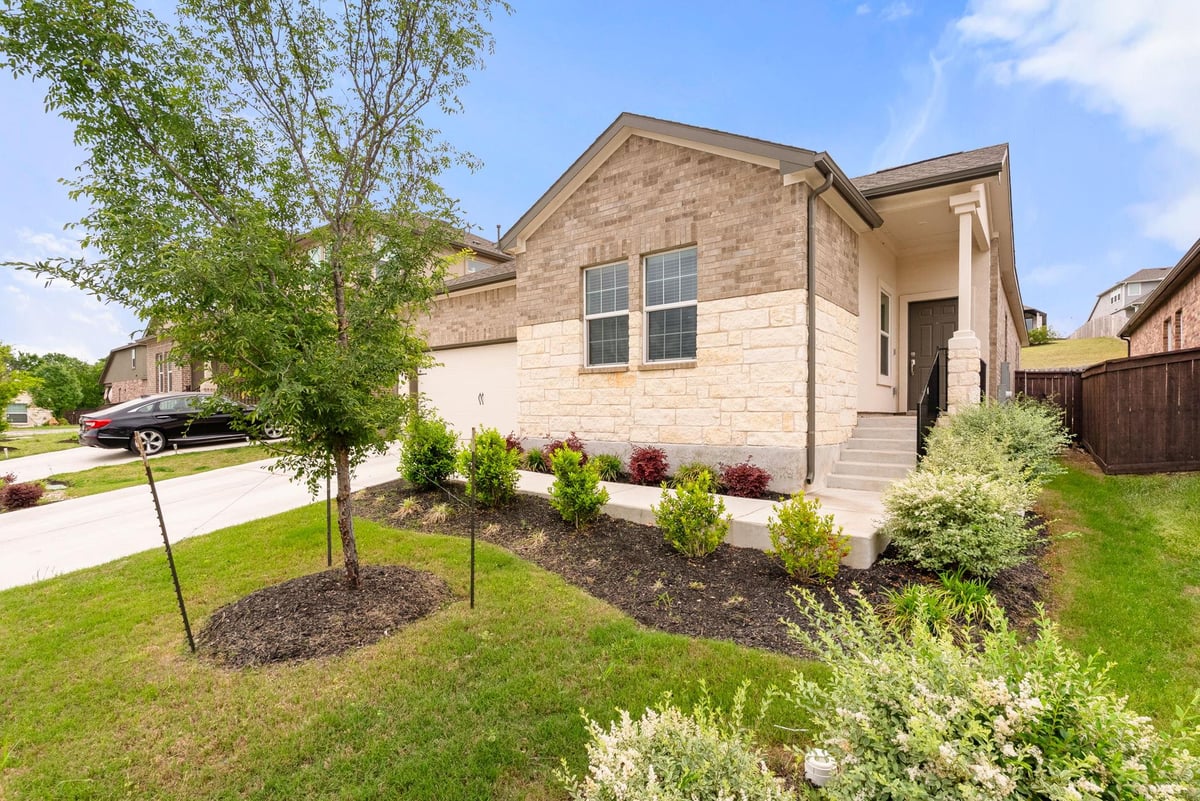 View 1240 Sweetspire St in Bryson 1240 Sweetspire St - front exterior - Luxury home in Bryson, Leander, TX