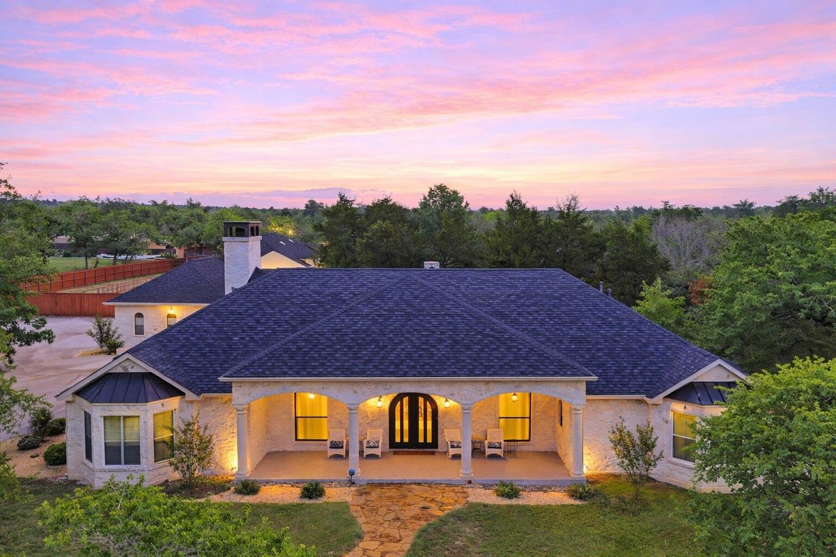 View 125 Carriage Ct in The Colony 125 Carriage Ct - front exterior - Luxury home in The Colony, Bastrop, TX