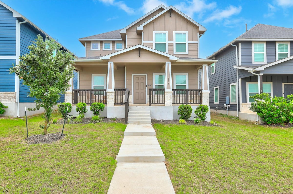 125 Shenandoah - front exterior - Luxury home in Paramont, Kyle, TX