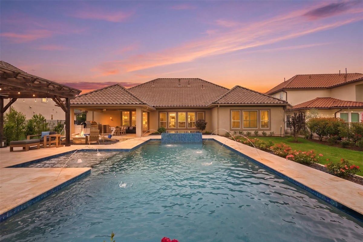 12525 Evening Star Pass - front exterior - Luxury home in The Grove at Steiner Ranch, Austin, TX