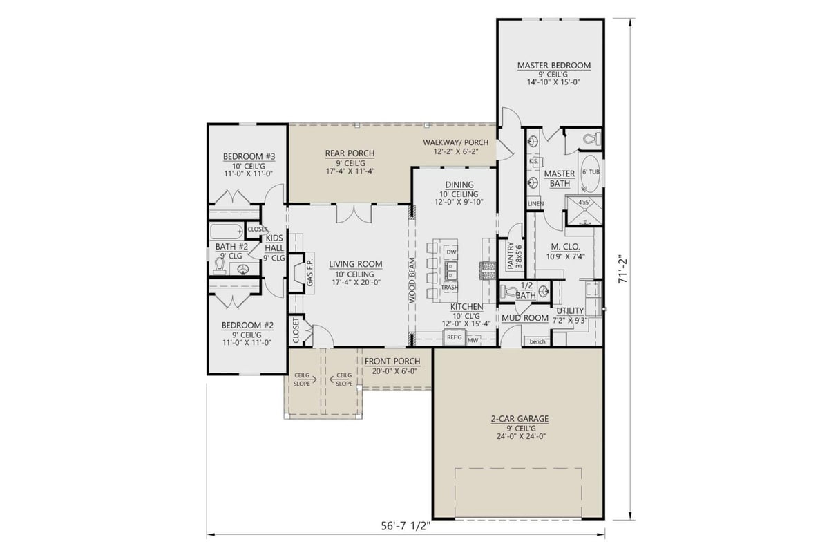 Living area at 126 Autumn Sage Trl - 3 bed 2 bath home