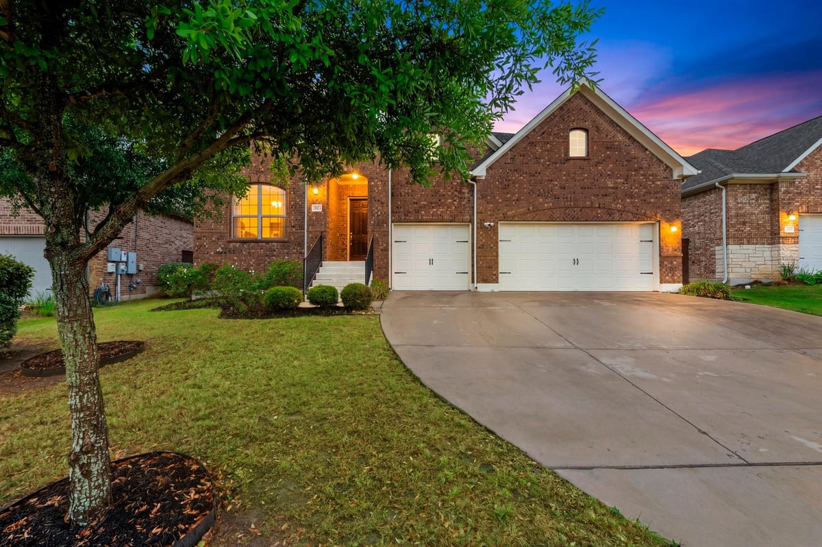 View 126 Medina Hills Ct in Belterra Sec 21-1 126 Medina Hills Ct - front exterior - Luxury home in Belterra Sec 21-1, Austin, TX