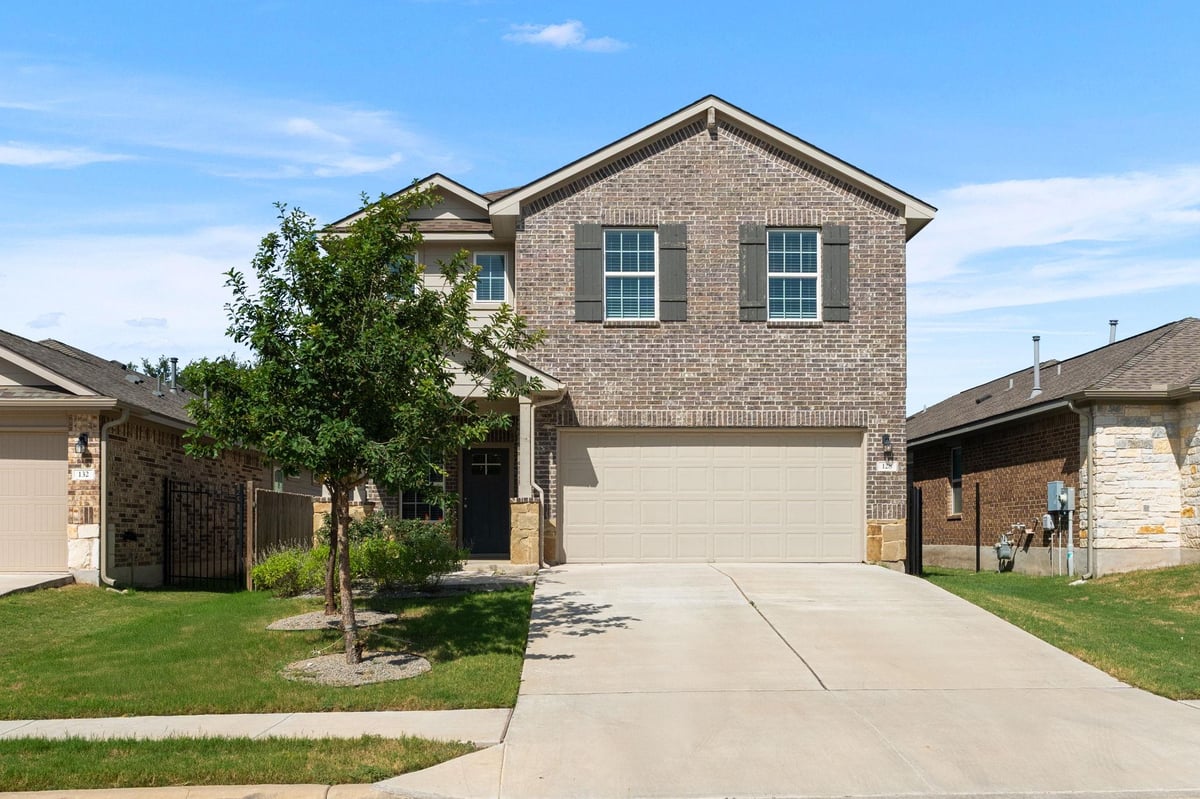 View 128 Dunlin LN in LARKSPUR 128 Dunlin LN - front exterior - Luxury home in LARKSPUR, Leander, TX