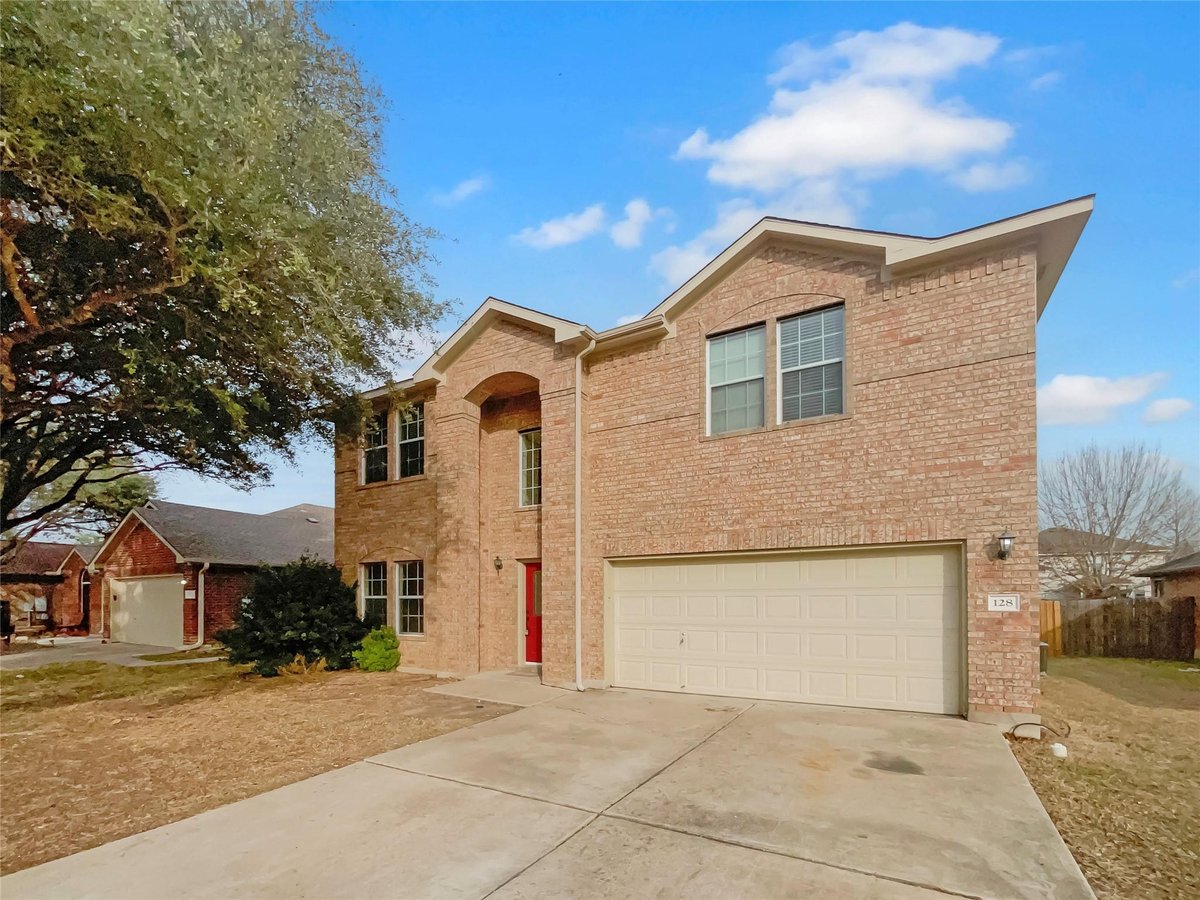 View 128 Inman Dr in LEGENDS OF HUTTO 128 Inman Dr - front exterior - Luxury home in LEGENDS OF HUTTO, Hutto, TX