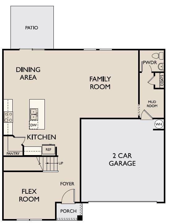 Living area at 128 Parrigin Cv - 4 bed 2 bath home