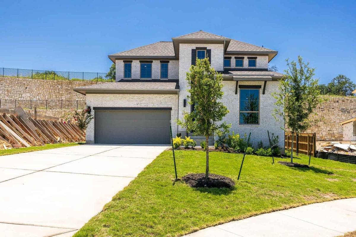 View 129 Burke ST in Eldorado at Santa Rita Ranch 129 Burke ST - front exterior - Luxury home in Eldorado at Santa Rita Ranch, Liberty Hill, TX