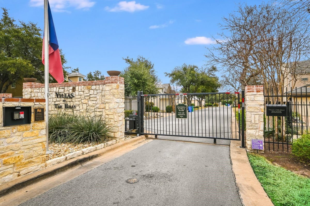 View 129 Double Eagle DR in Villas At Hills Amd 129 Double Eagle DR - front exterior - Luxury home in Villas At Hills Amd, Austin, TX