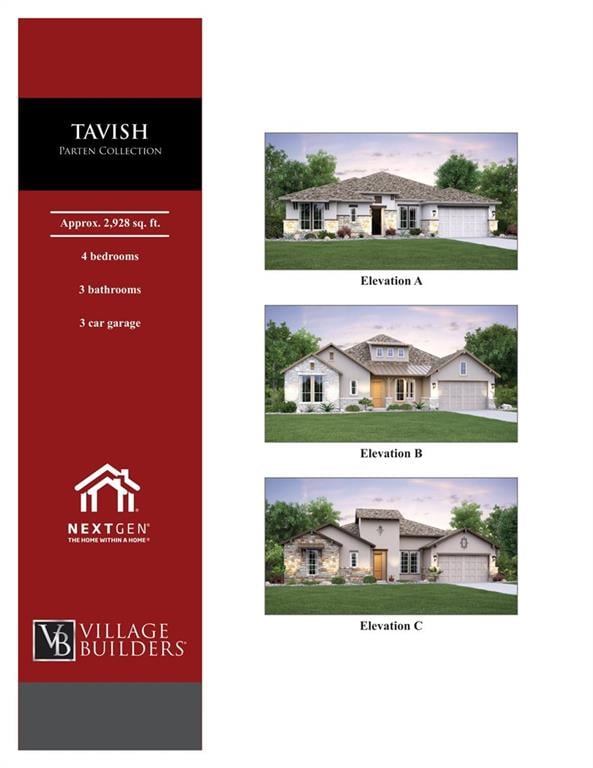 View 129 PEAR TREE Ln in Parten Ranch 129 PEAR TREE Ln - front exterior - Luxury home in Parten Ranch, Austin, TX