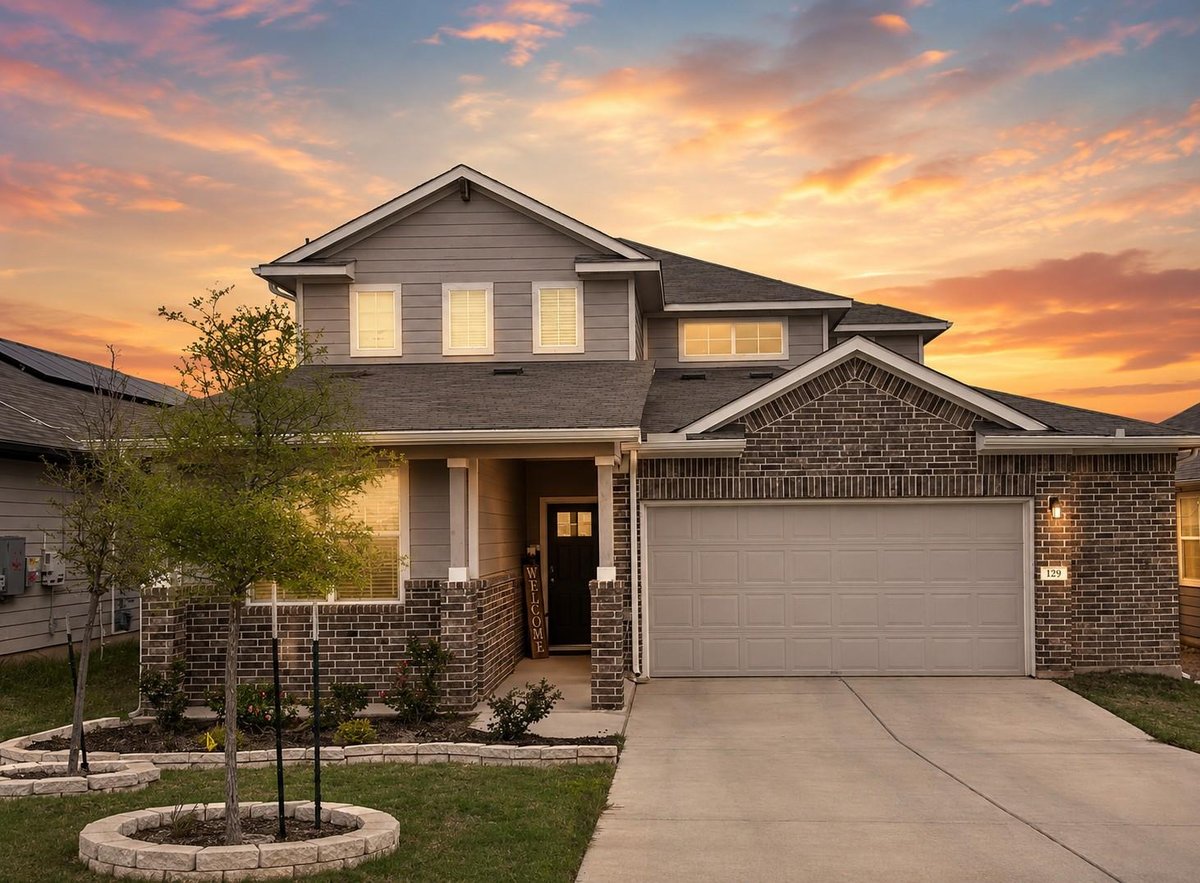 View 129 Wichita River RD in MUSTANG CREEK 129 Wichita River RD - front exterior - Luxury home in MUSTANG CREEK, Hutto, TX