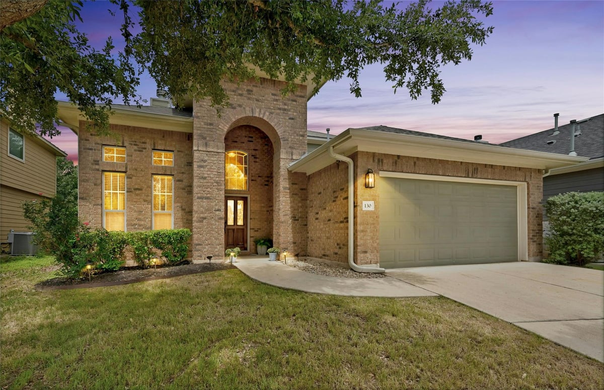 View 130 Farm House Rd in Blanco Vista Ph 1-A 130 Farm House Rd - front exterior - Luxury home in Blanco Vista Ph 1-A, San Marcos, TX