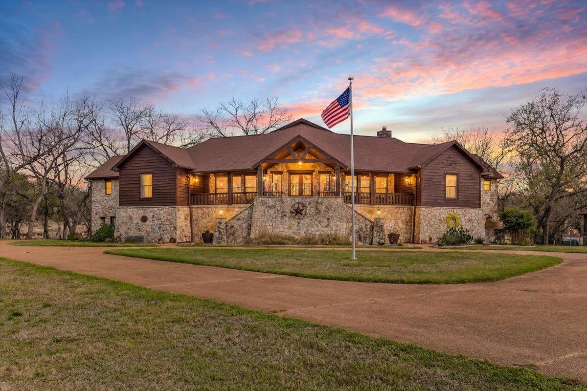 View 130 Water Park Rd in River Mountain Ranch Sec 2 130 Water Park Rd - front exterior with 130 Water Park Rd in Wimberley - Luxury home in River Mountain Ranch Sec 2, Wimber...