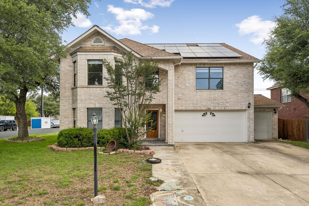 View 1300 Chalk LN in Ranch At Cypress Creek Sec 06 1300 Chalk LN - front exterior - Luxury home in Ranch At Cypress Creek Sec 06, Cedar Park, TX