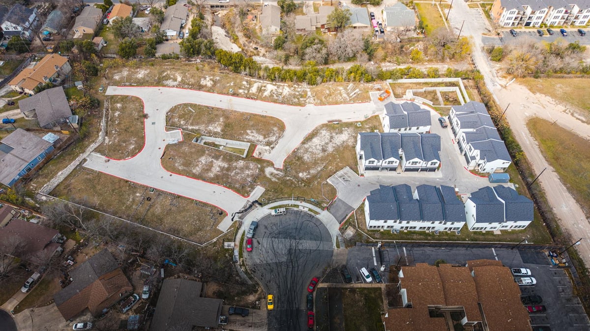 View 1300 McKie Dr in St Johns College Add 1300 McKie Dr - aerial view with 1300 McKie Dr in Austin - Luxury lot in St Johns College Add, Austin, TX