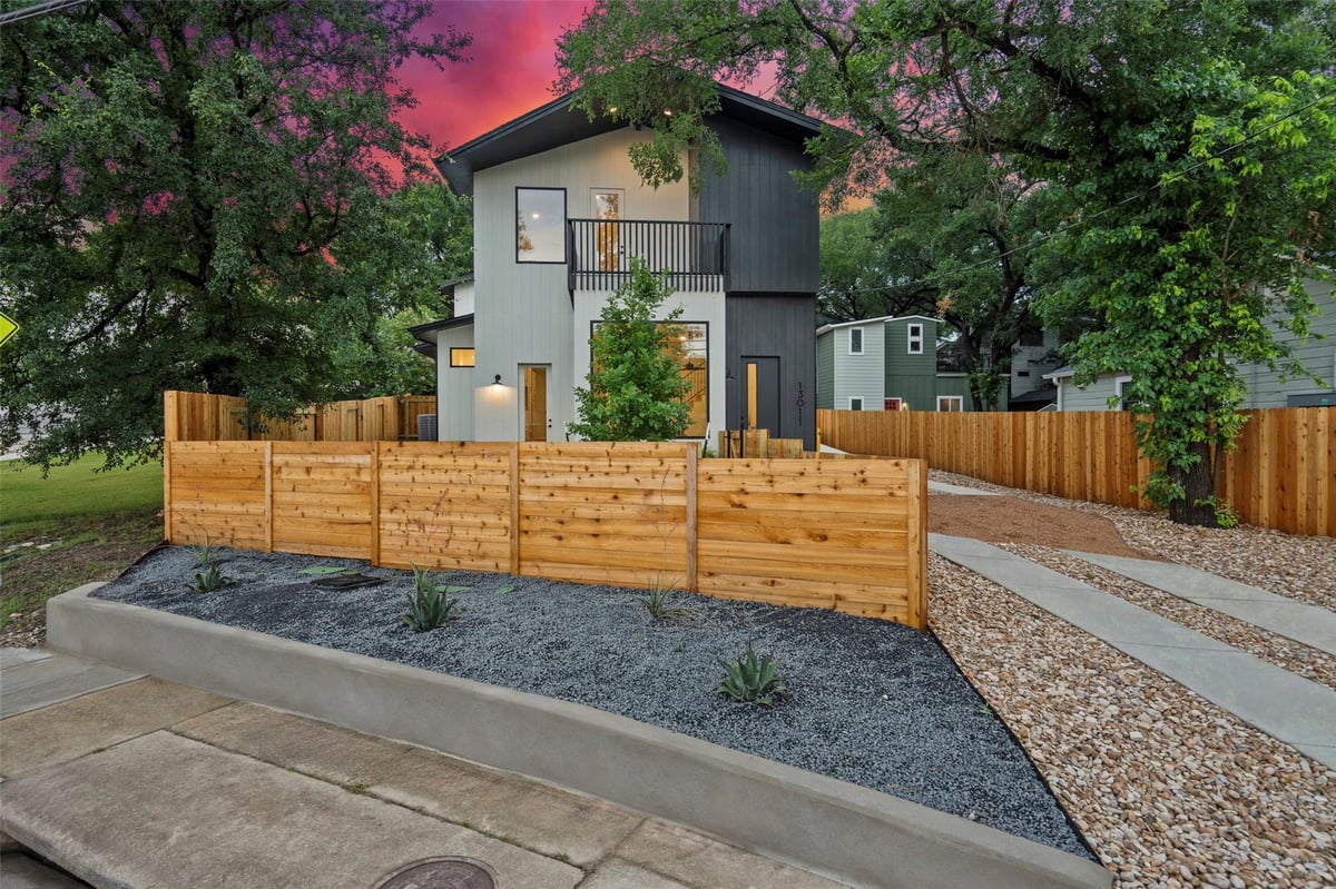 View 1301 Fort Branch Blvd Unit #1 in Lincoln Gardens 01 1301 Fort Branch Blvd Unit #1 - front exterior - Luxury home in Lincoln Gardens 01, Austin, TX