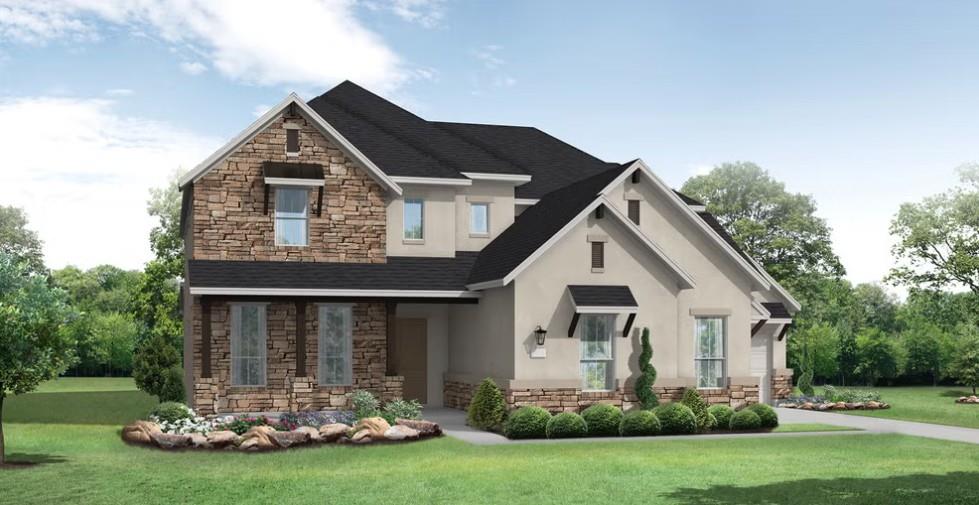 1301 Jolie Rose BND - front exterior - Luxury home in Palmera Ridge, Leander, TX