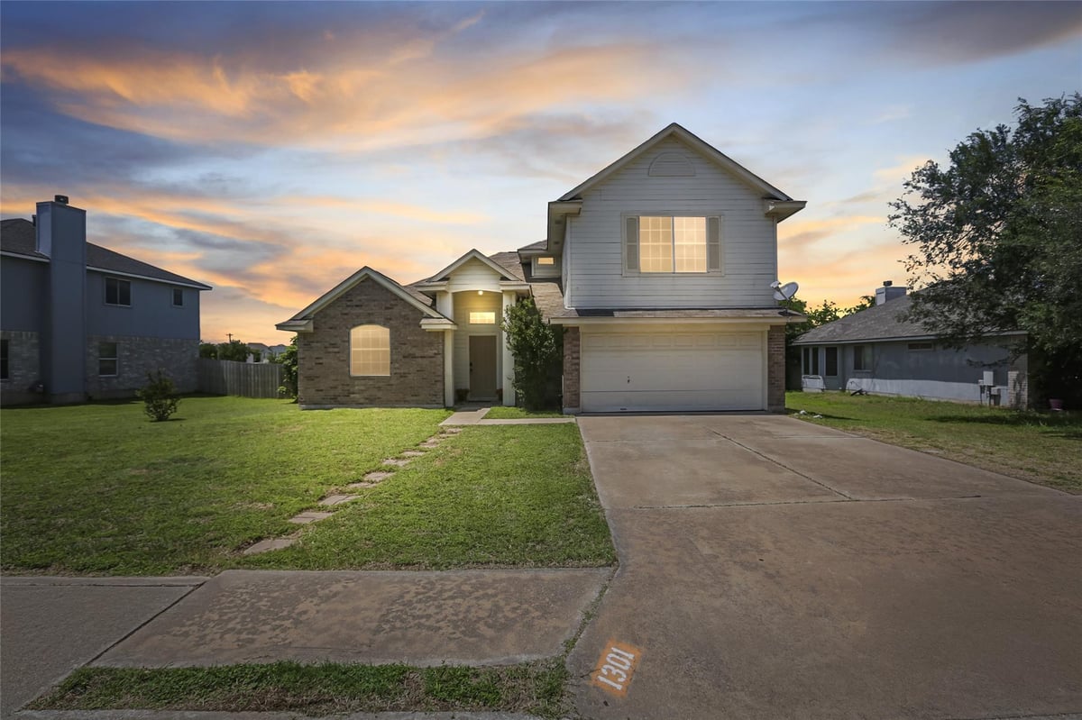 View 1301 Waterfall Ave in North Creek Sec 03E 1301 Waterfall Ave - front exterior - Luxury home in North Creek Sec 03E, Leander, TX