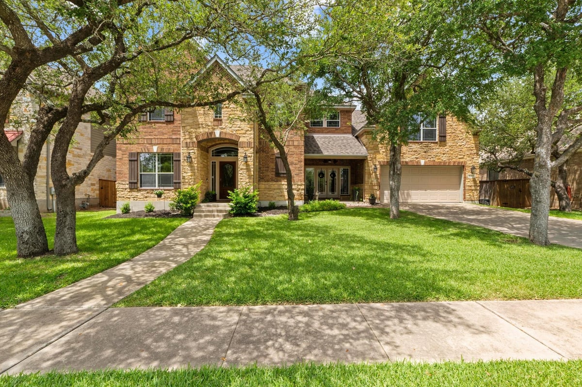 View 1303 Quiet Creek DR in Red Oaks Sec 2 1303 Quiet Creek DR - front exterior - Luxury home in Red Oaks Sec 2, Cedar Park, TX