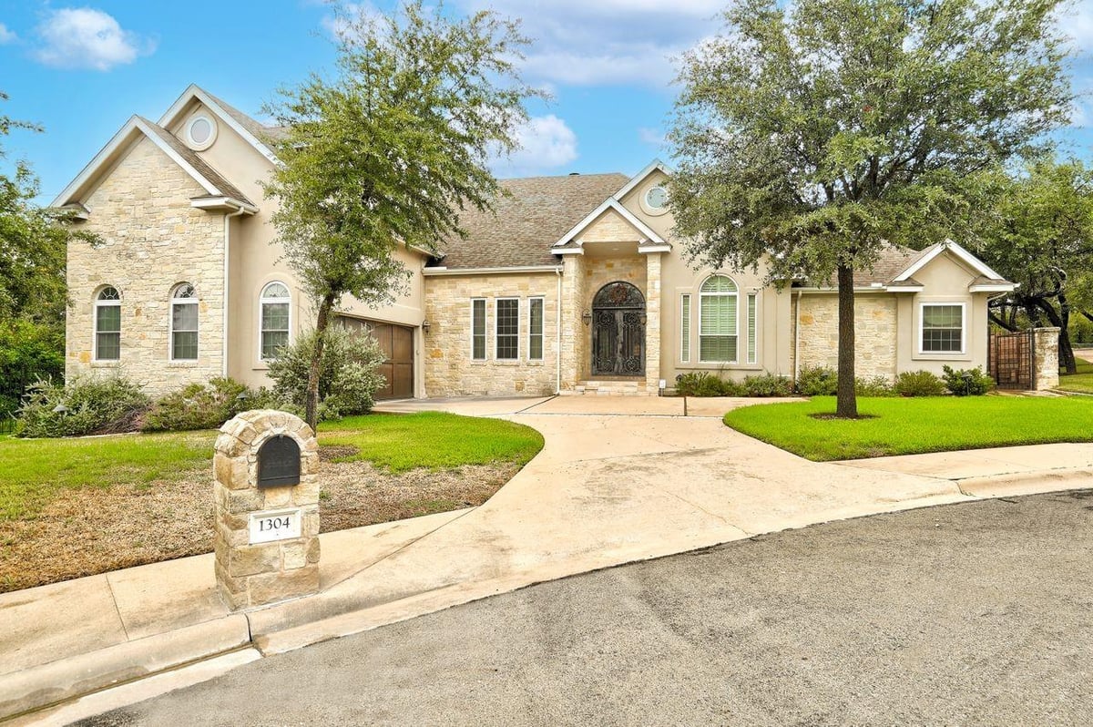 View 1304 Brians Meadow CV in Treetops West Sec 02 1304 Brians Meadow CV - front exterior - Luxury home in Treetops West Sec 02, Austin, TX