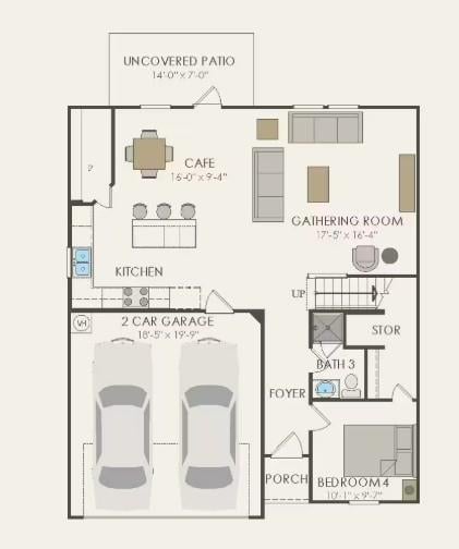 Living area at 1307 Sky Ridge Ct - 4 bed 3 bath home
