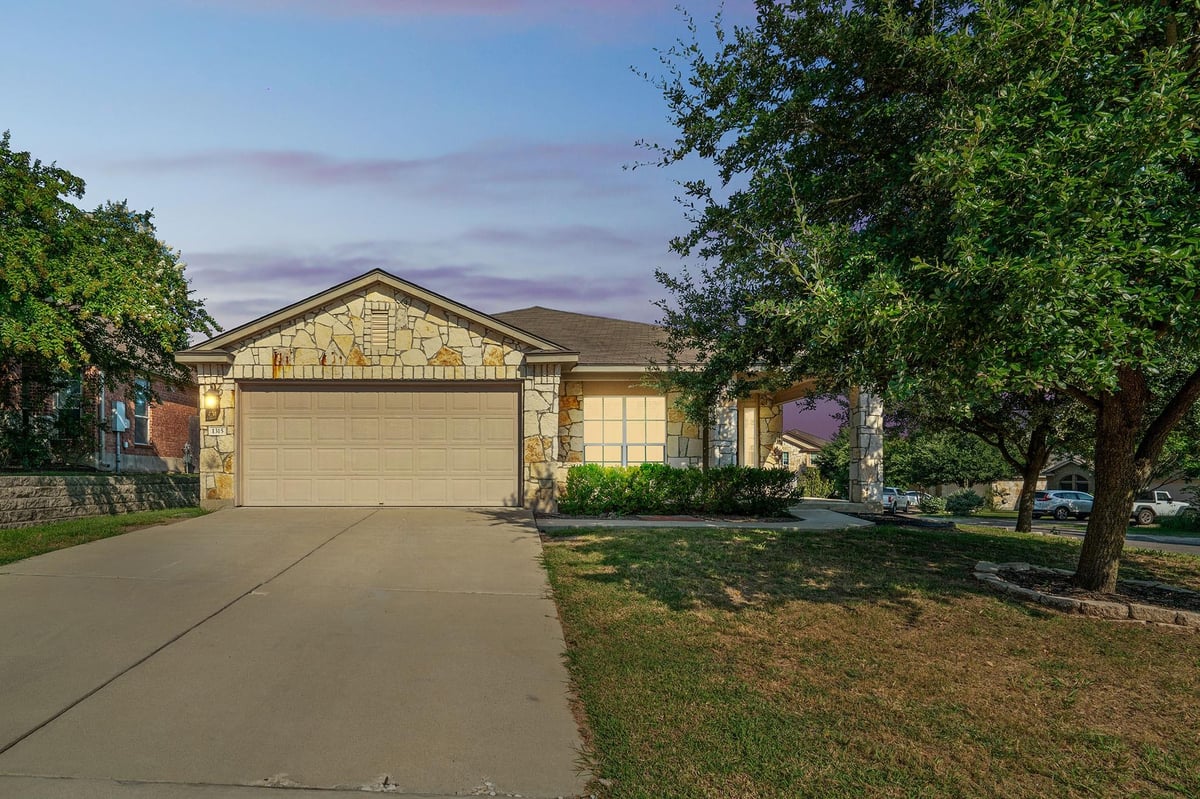 View 1315 Four Seasons Farm Dr in Four Seasons Farm Sec Ii 1315 Four Seasons Farm Dr - front exterior - Luxury home in Four Seasons Farm Sec Ii, Kyle, TX