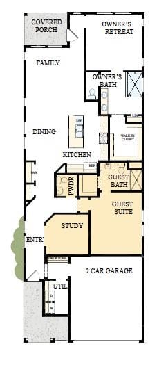 Living area at 132 Desert Zinnia Cv - 2 bed 2 bath home