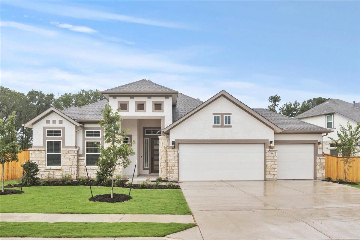 View 132 Lily Pad Ln in 6 Creeks 132 Lily Pad Ln - front exterior - Luxury home in 6 Creeks, Kyle, TX