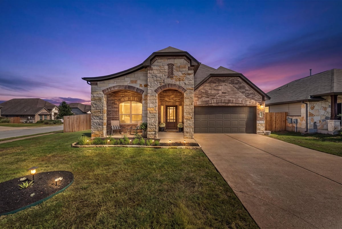 View 13201 Olivers WAY in Hills Of Bear Creek Sec 2 The 13201 Olivers WAY - front exterior - Luxury home in Hills Of Bear Creek Sec 2 The, Manchaca, TX