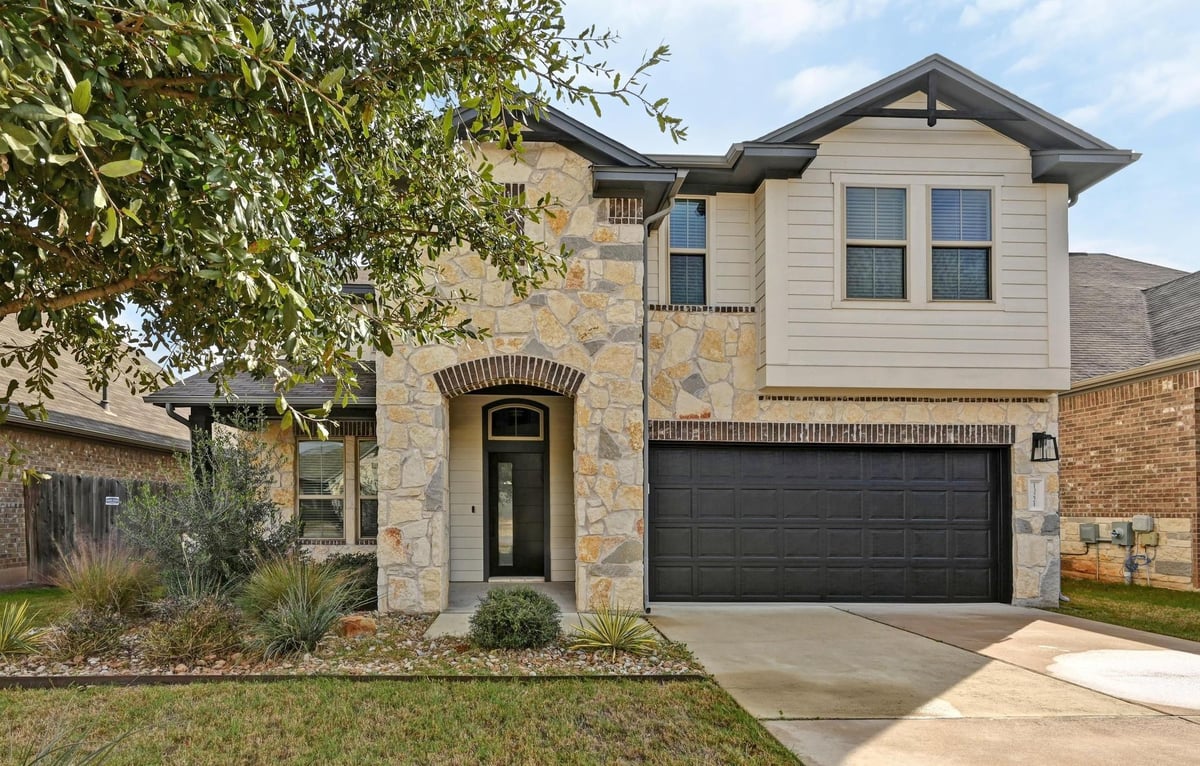 View 13221 Mariscan ST in Hills of Bear Creek 13221 Mariscan ST - front exterior - Luxury home in Hills of Bear Creek, Austin, TX