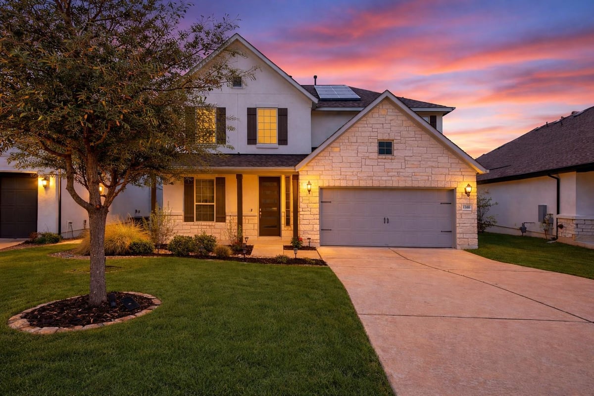 View 1328 Brescia Walk in Travisso 1328 Brescia Walk - front exterior - Luxury home in Travisso, Leander, TX