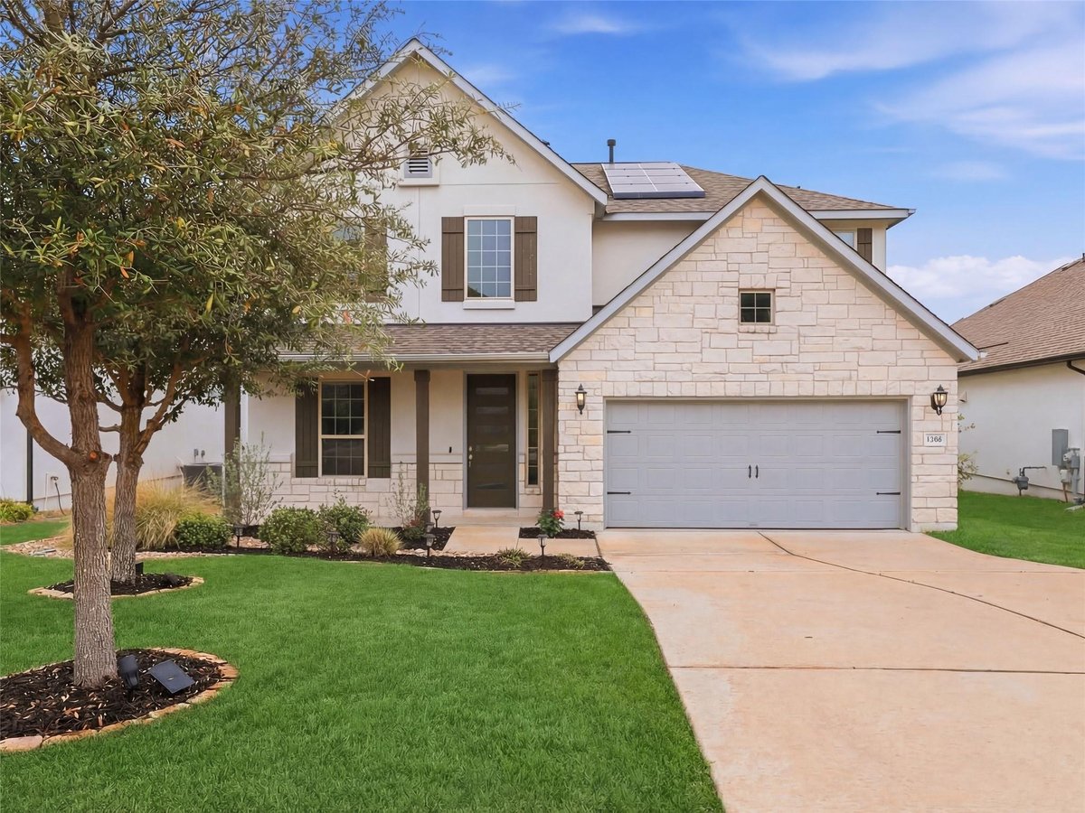 View 1328 Brescia Walk in Travisso 1328 Brescia Walk - front exterior - Luxury home in Travisso, Leander, TX