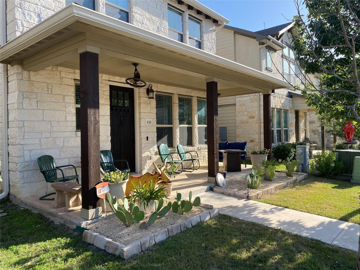 View 133 Buckthorn Dr in Texas Heritage Village 133 Buckthorn Dr - front exterior - Luxury home in Texas Heritage Village, Dripping Springs, TX