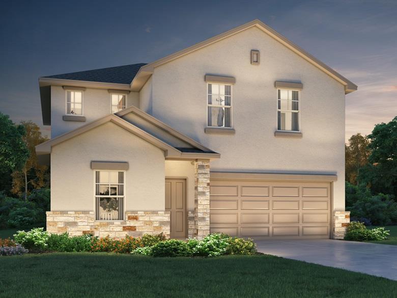 View 135 Fossil Dr in Waterstone Crossing 135 Fossil Dr - front exterior - Luxury home in Waterstone Crossing, Kyle, TX