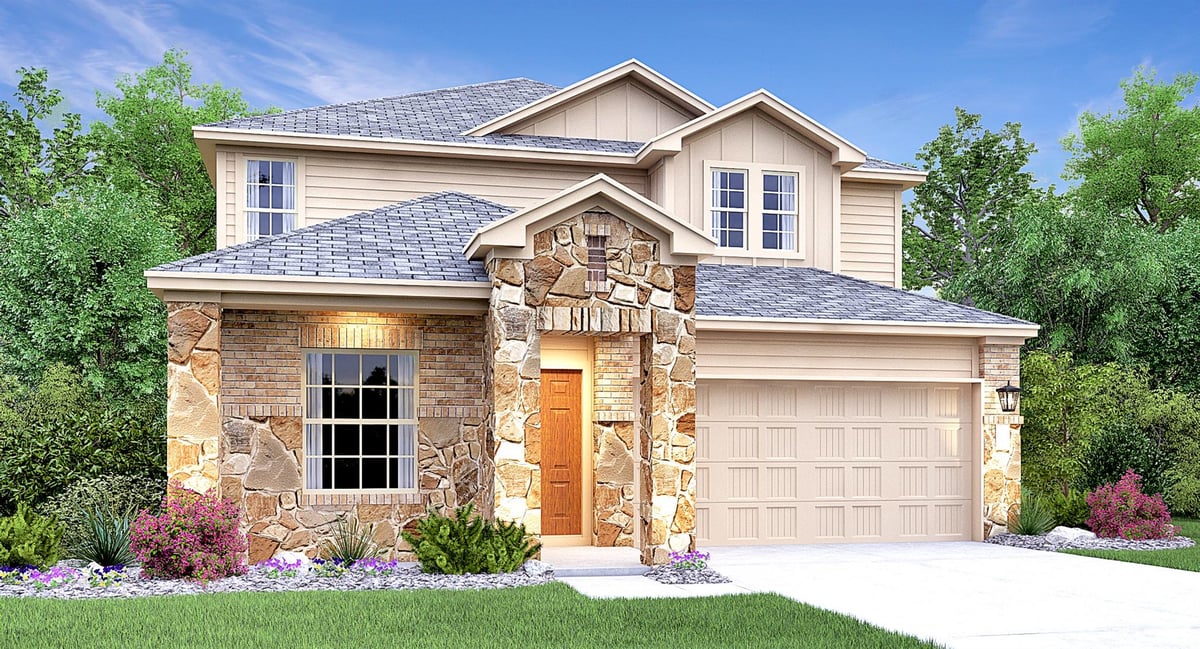 View 135 Parsons in Plum Creek North 135 Parsons - front exterior - Luxury home in Plum Creek North, Kyle, TX