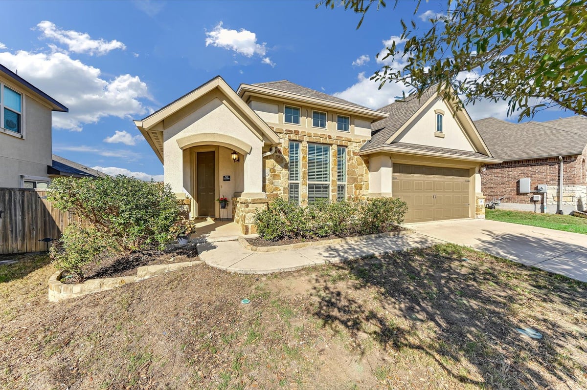 View 135 Tailwind Dr in Crosswinds Ph One 135 Tailwind Dr - front exterior - Luxury home in Crosswinds Ph One, Kyle, TX