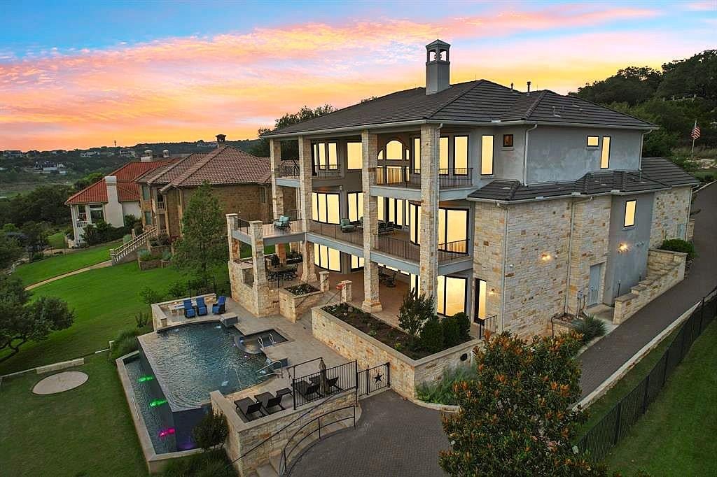 1353 Osprey Ridge Loop - front exterior - Luxury home in Waterford On Lake Travis Sec 2, Lago Vista, TX