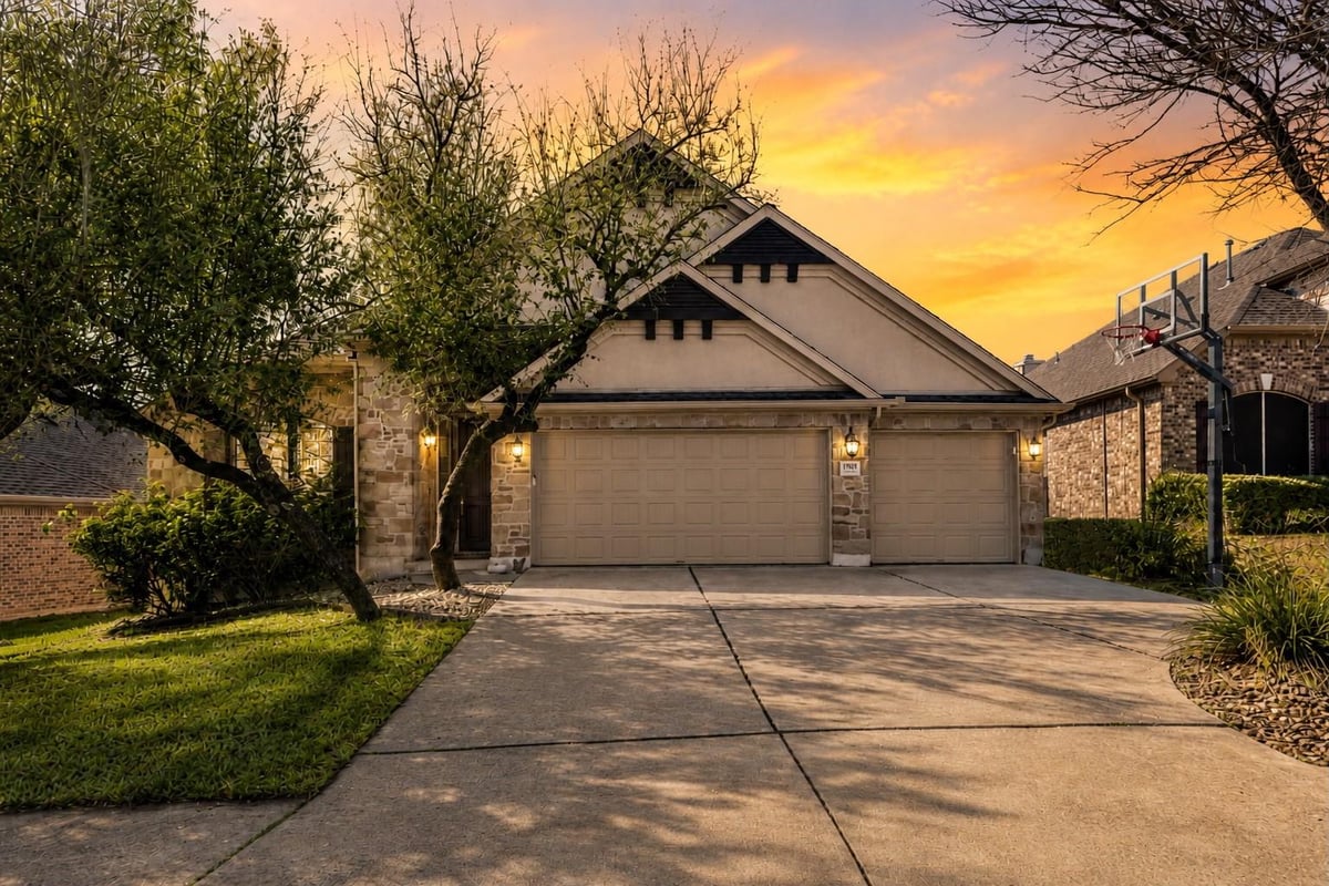 View 13530 Mesa Verde Dr in Belterra Ph 4 Sec 12A 13530 Mesa Verde Dr - front exterior - Luxury home in Belterra Ph 4 Sec 12A, Austin, TX