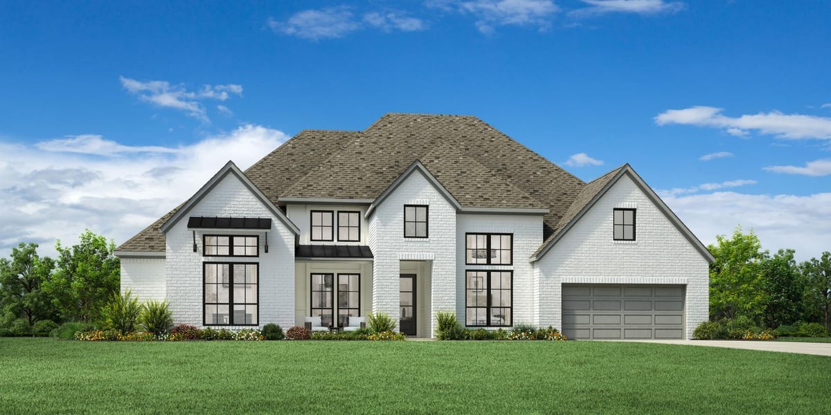 View 136 Dawn Dr in Clara Vista at Waterridge - Spring Collection 136 Dawn Dr - front exterior - Luxury home in Clara Vista at Waterridge - Spring Collection, Kyle, TX