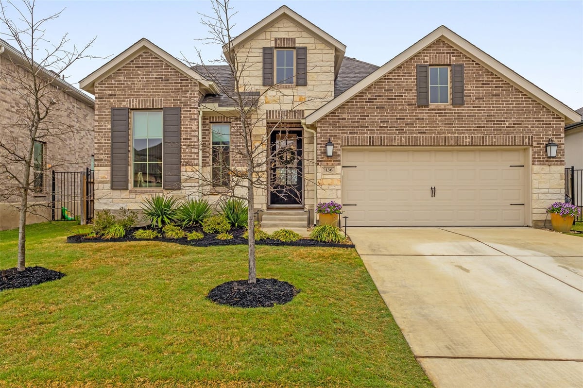 View 136 Lenera Dr in Santa Rita Ranch 136 Lenera Dr - front exterior - Luxury home in Santa Rita Ranch, Liberty Hill, TX