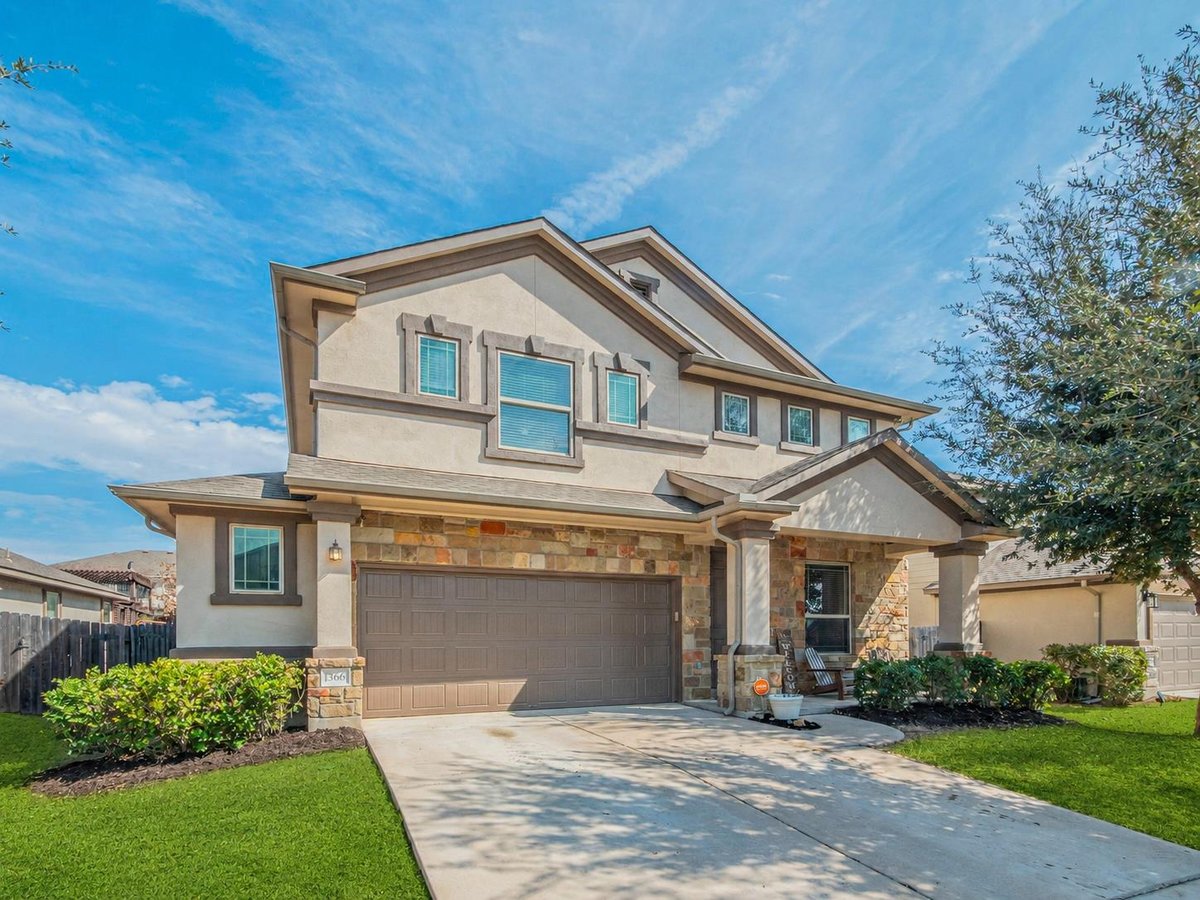 View 1366 Heep RUN in Garlic Creek West Ph Iii Sec 4A 1366 Heep RUN - front exterior - Luxury home in Garlic Creek West Ph Iii Sec 4A, Buda, TX