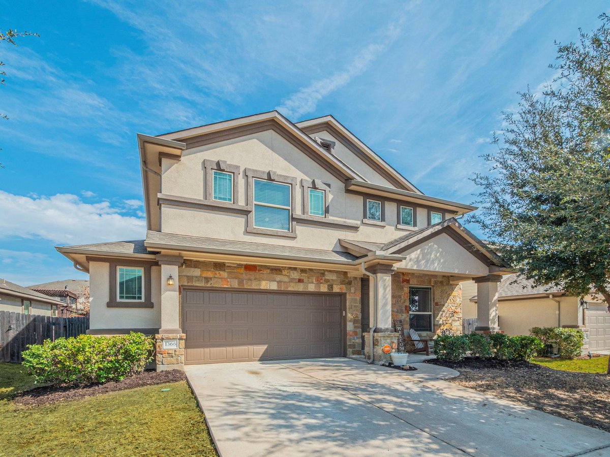 View 1366 Heep RUN in Garlic Creek West Ph Iii Sec 4A 1366 Heep RUN - front exterior - Luxury home in Garlic Creek West Ph Iii Sec 4A, Buda, TX