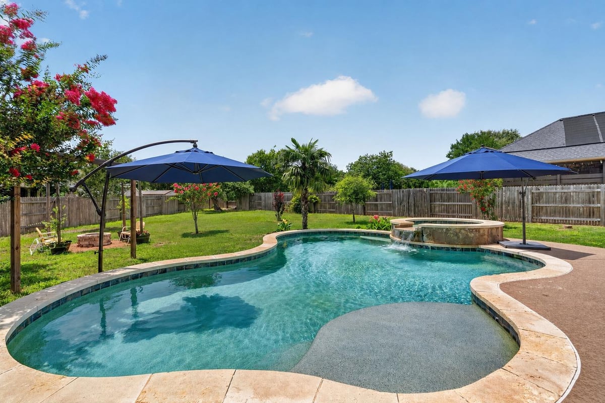 View 13680 Mesa Verde DR in Belterra Ph 4 Sec 12A 13680 Mesa Verde DR - front exterior - Luxury home in Belterra Ph 4 Sec 12A, Austin, TX
