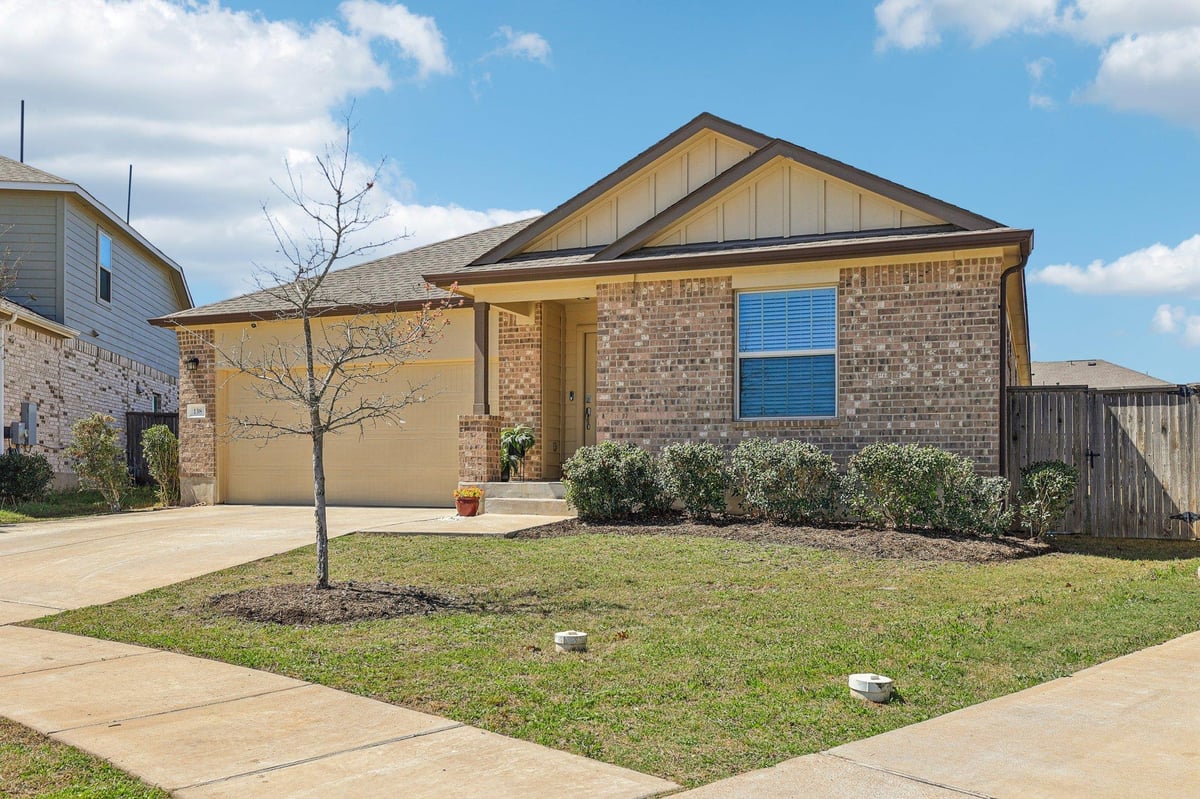 View 138 George Kimble Cv in The Colony Mud 1A, Sec 1, 138 George Kimble Cv - front exterior - Luxury home in The Colony Mud 1A, Sec 1,, Bastrop, TX