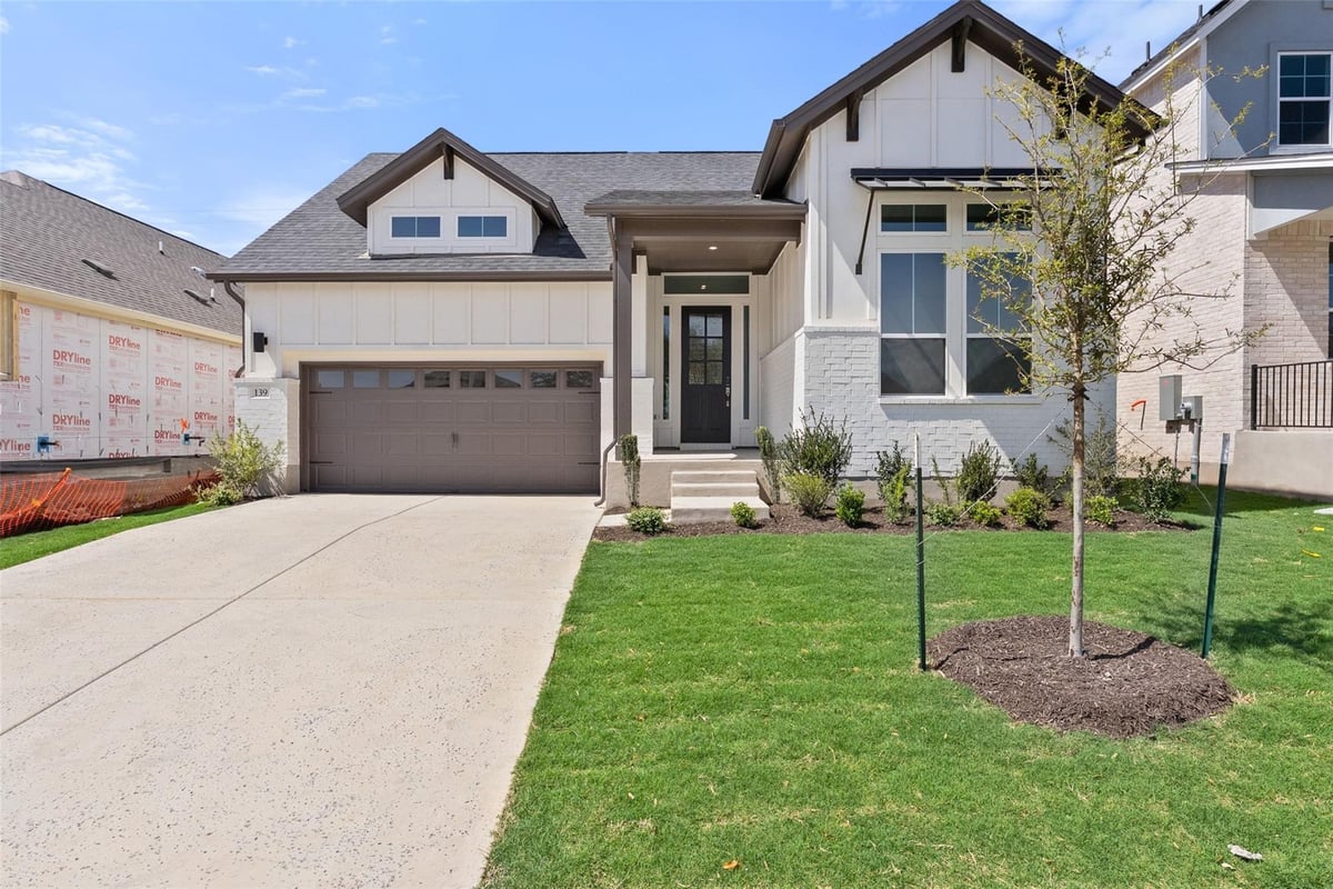 139 Comfort DR - front exterior - Luxury home in Persimmon, Buda, TX