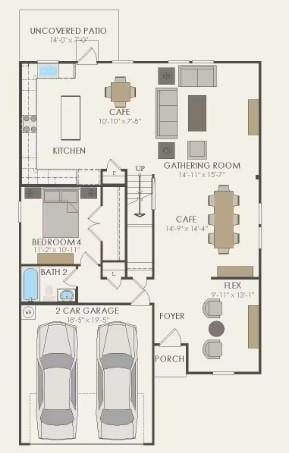 Living area at 139 Golden Bell Way - 4 bed 3 bath home