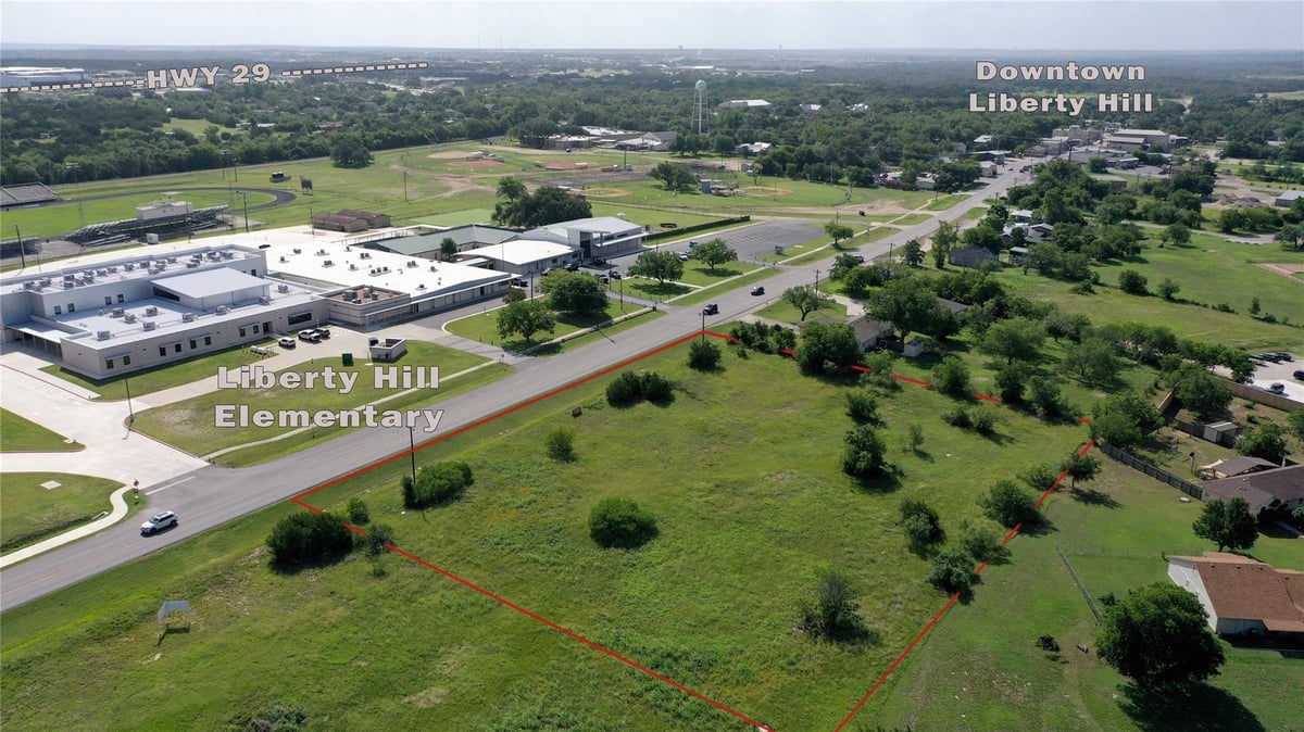 View 1401 Main St in Purser Estates 1401 Main St - front exterior - Luxury lot in Purser Estates, Liberty Hill, TX