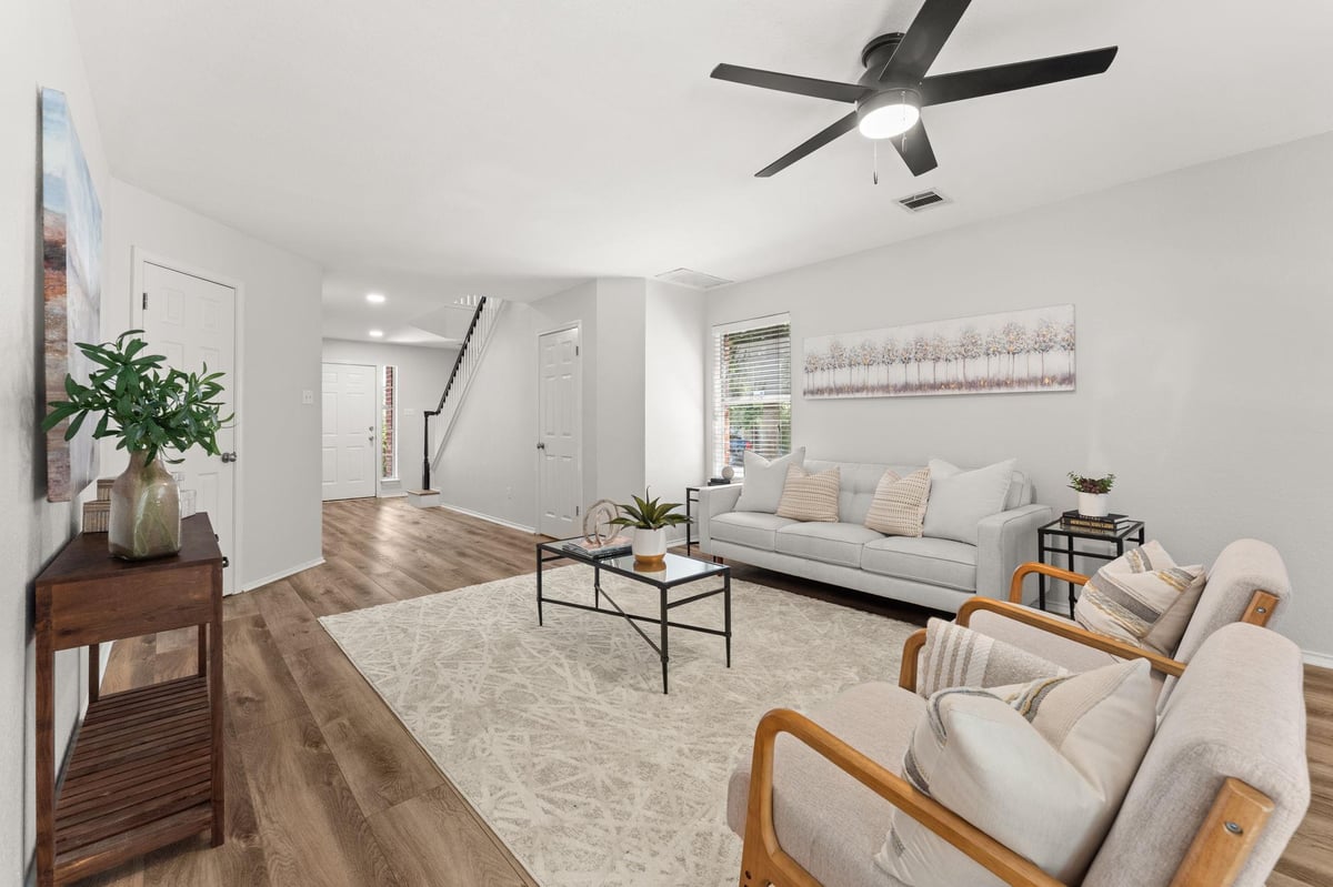 Living area at 1401 Wheatfall Ln - 3 bed 2 bath home